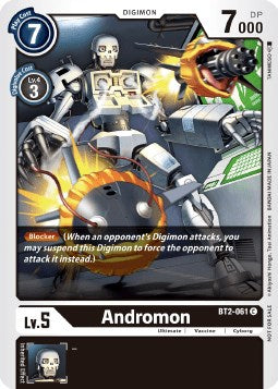 Andromon [BT2-061] (Double Diamond Pre-Release) [Release Special Booster Promos] | Cracking-Singles