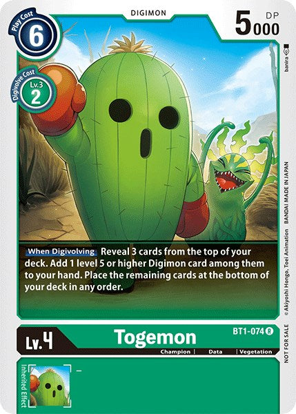 Togemon [BT1-074] (Official Tournament Pack Vol.3) [Release Special Booster Promos] | Cracking-Singles