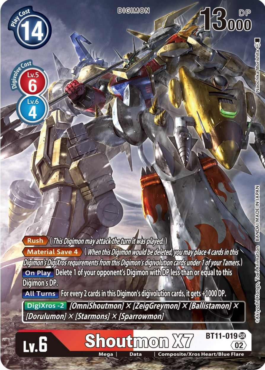 Shoutmon X7 [BT11-019] (Alternate Art) [Dimensional Phase] | Cracking-Singles