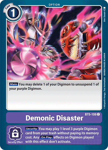 Demonic Disaster [BT5-106] [Battle of Omni] | Cracking-Singles