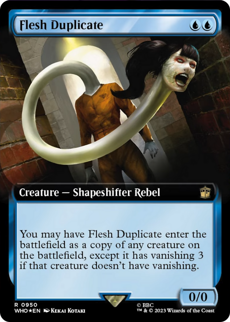 Flesh Duplicate (Extended Art) (Surge Foil) [Doctor Who] | Cracking-Singles