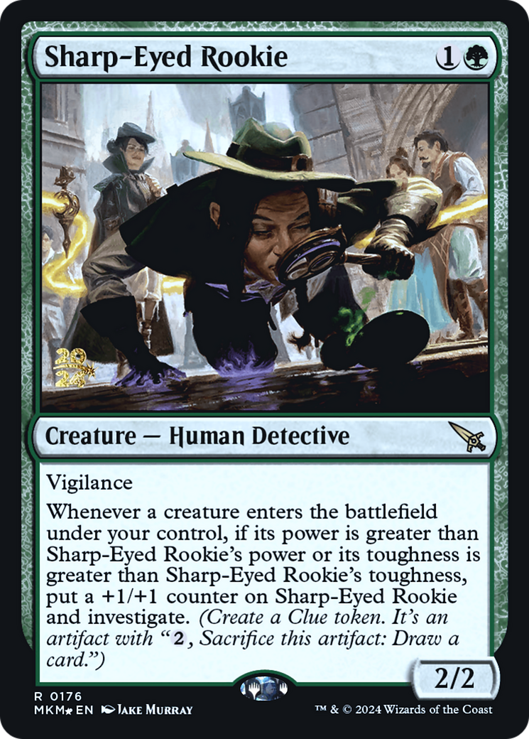 Sharp-Eyed Rookie [Murders at Karlov Manor Prerelease Promos] | Cracking-Singles