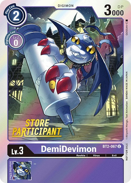 DemiDevimon [BT2-067] (Store Participant) [Release Special Booster Promos] | Cracking-Singles