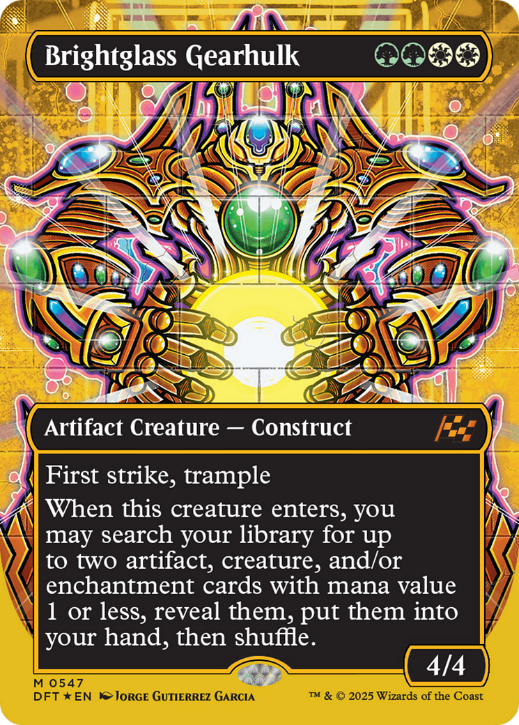 Brightglass Gearhulk (Borderless) (First-Place Foil) [Aetherdrift] | Cracking-Singles