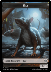 Rat // Blood Double-Sided Token [Outlaws of Thunder Junction Commander Tokens] | Cracking-Singles