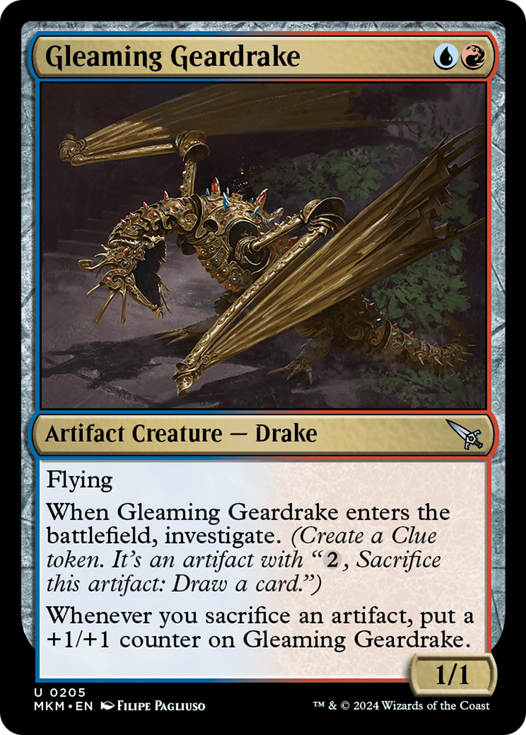 Gleaming Geardrake [Murders at Karlov Manor] | Cracking-Singles