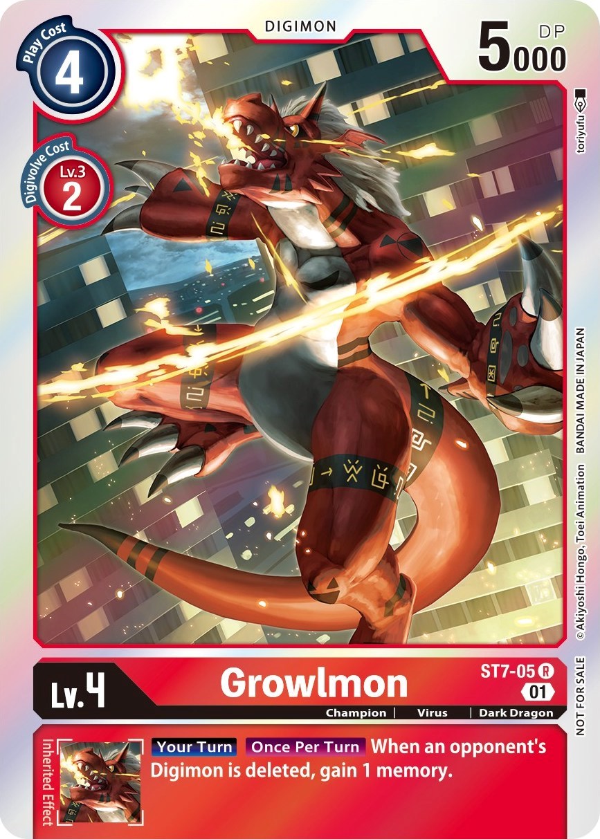 Growlmon [ST7-05] (Gen Con 2022) [Starter Deck: Gallantmon Promos] | Cracking-Singles