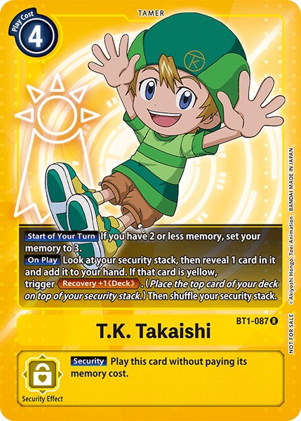 T.K. Takaishi [BT1-087] (Official Tournament Pack Vol.3) [Release Special Booster Promos] | Cracking-Singles