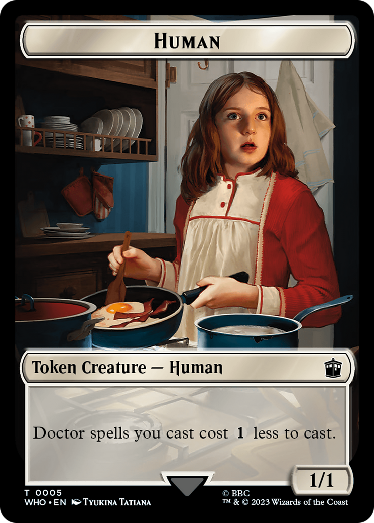 Human (0005) // Food (0026) Double-Sided Token [Doctor Who Tokens] | Cracking-Singles