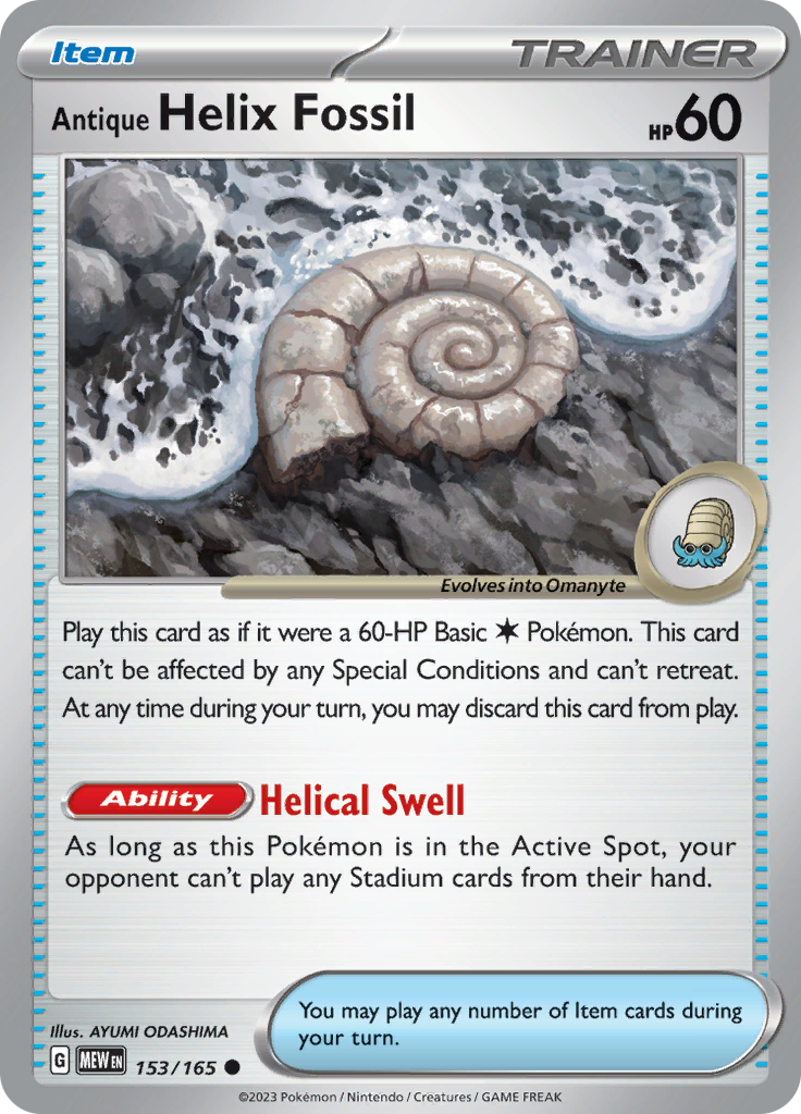 Antique Helix Fossil (153/165) [Scarlet & Violet: 151] | Cracking-Singles