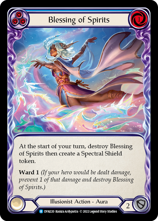 Blessing of Spirits (Blue) [DYN220] (Dynasty)  Rainbow Foil | Cracking-Singles