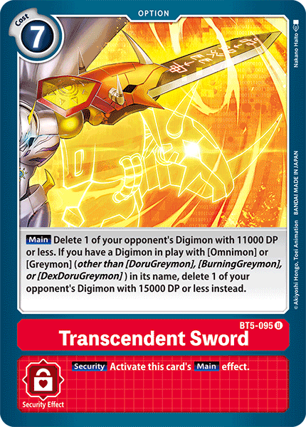 Transcendent Sword [BT5-095] [Battle of Omni] | Cracking-Singles