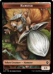 Hamster // Beast (024) Double-Sided Token [Bloomburrow Commander Tokens] | Cracking-Singles