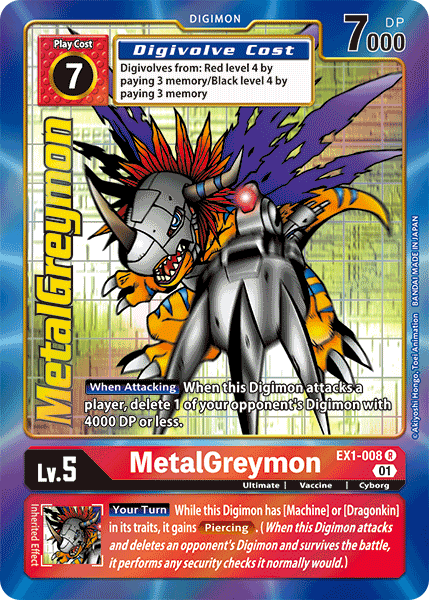 MetalGreymon [EX1-008] (Alternate Art) [Classic Collection] | Cracking-Singles