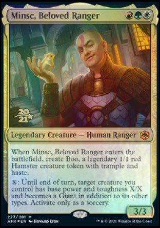 Minsc, Beloved Ranger [Dungeons & Dragons: Adventures in the Forgotten Realms Prerelease Promos] | Cracking-Singles