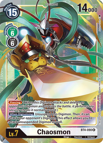 Chaosmon [BT4-090] (Alternate Art) [Great Legend] | Cracking-Singles