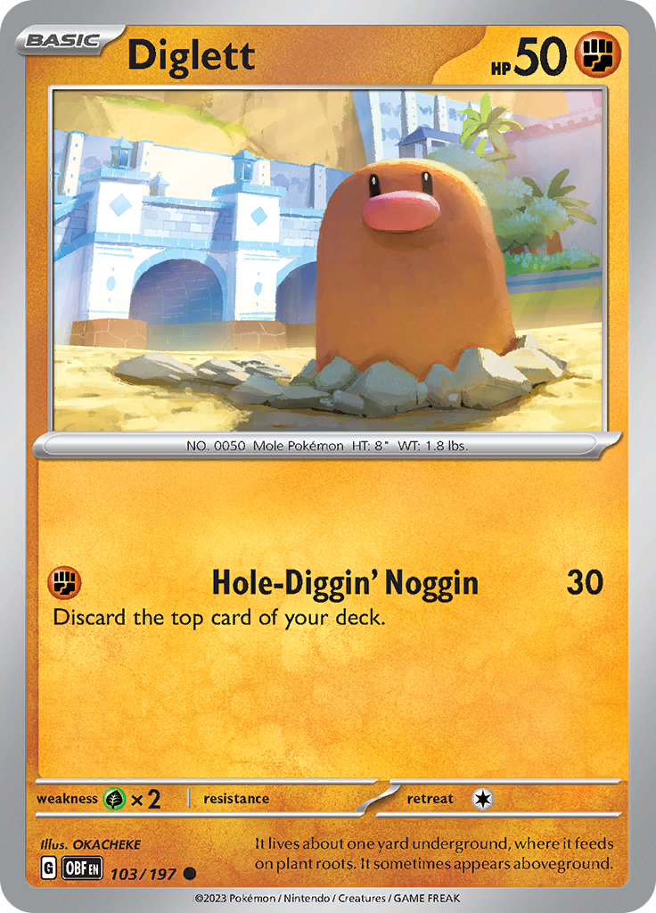 Diglett (103/197) [Scarlet & Violet: Obsidian Flames] | Cracking-Singles