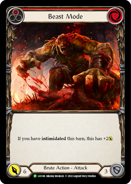 Beast Mode (Red) [LGS146] (Promo)  Rainbow Foil | Cracking-Singles