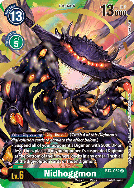 Nidhoggmon [BT4-062] (Alternate Art) [Great Legend] | Cracking-Singles