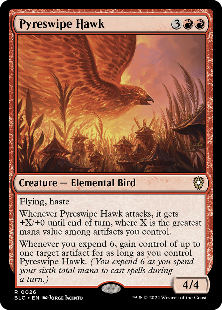 Pyreswipe Hawk [Bloomburrow Commander] | Cracking-Singles