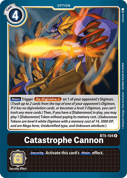 Catastrophe Cannon [BT5-104] [Battle of Omni] | Cracking-Singles