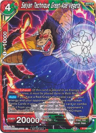 Saiyan Technique Great Ape Vegeta (P-169) [Promotion Cards] | Cracking-Singles