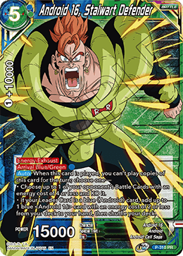 Android 16, Stalwart Defender (Winner Stamped) (P-310_PR) [Tournament Promotion Cards] | Cracking-Singles