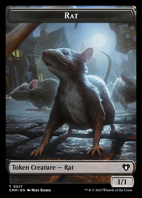 City's Blessing // Rat Double-Sided Token [Commander Masters Tokens] | Cracking-Singles