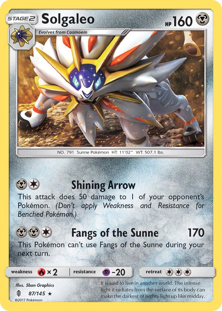 Solgaleo (87/145) (Theme Deck Exclusive) [Sun & Moon: Guardians Rising] | Cracking-Singles