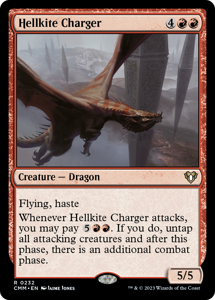 Hellkite Charger (Foil Etched) [Commander Masters] | Cracking-Singles