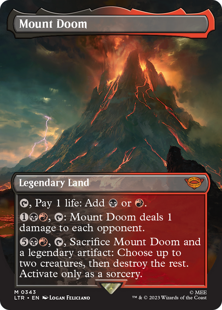 Mount Doom (Borderless Alternate Art) [The Lord of the Rings: Tales of Middle-Earth] | Cracking-Singles