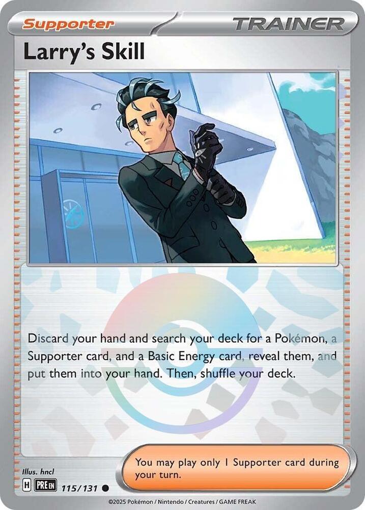 Larry's Skill (115/131) (Poke Ball Pattern) [Scarlet & Violet: Prismatic Evolutions] | Cracking-Singles