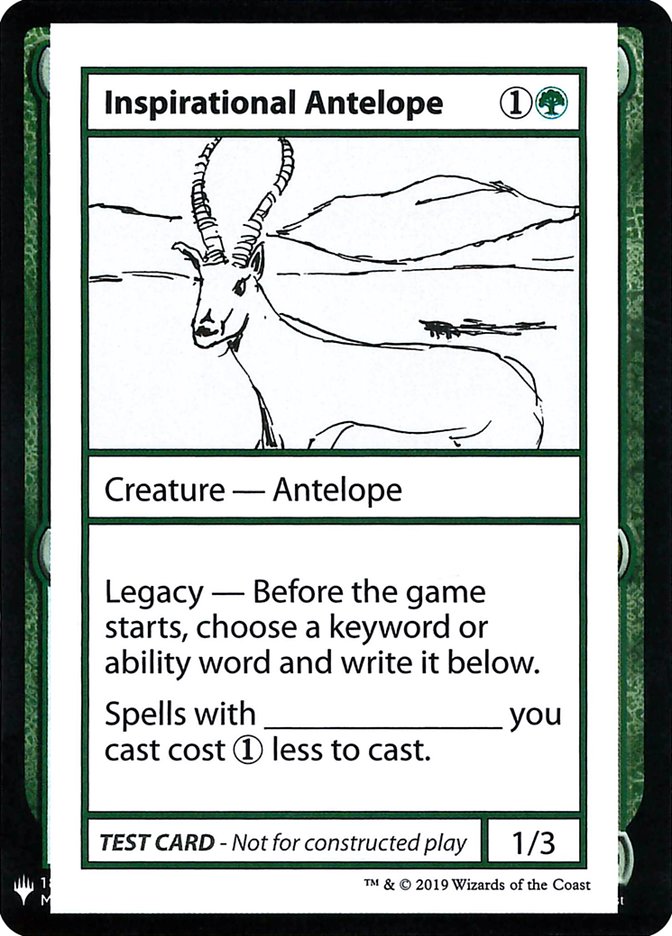 Inspirational Antelope [Mystery Booster Playtest Cards] | Cracking-Singles