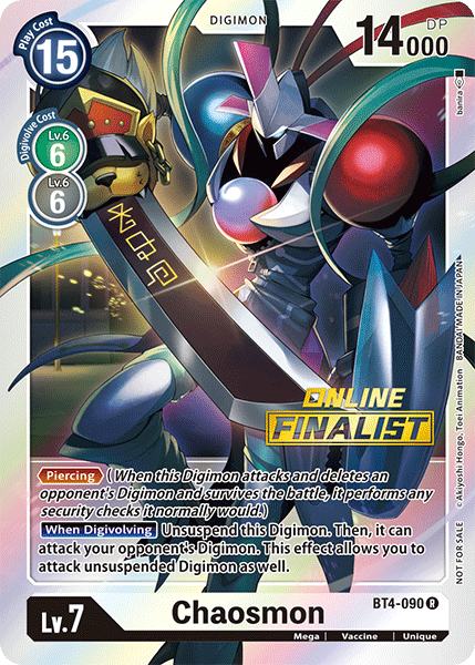 Chaosmon [BT4-090] (Online Finalist) [Great Legend Promos] | Cracking-Singles