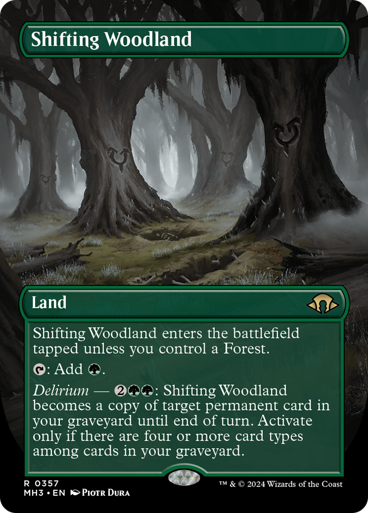 Shifting Woodland (Borderless) [Modern Horizons 3] | Cracking-Singles