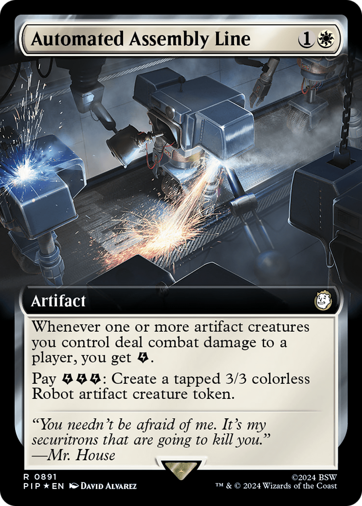 Automated Assembly Line (Extended Art) (Surge Foil) [Fallout] | Cracking-Singles