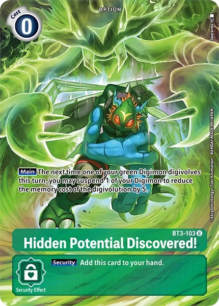 Hidden Potential Discovered! [BT3-103] (Alternate Art) [Dimensional Phase] | Cracking-Singles