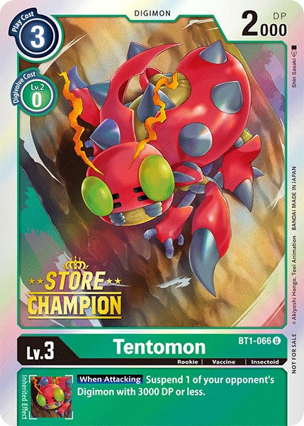 Tentomon [BT1-066] (Store Champion) [Release Special Booster Promos] | Cracking-Singles