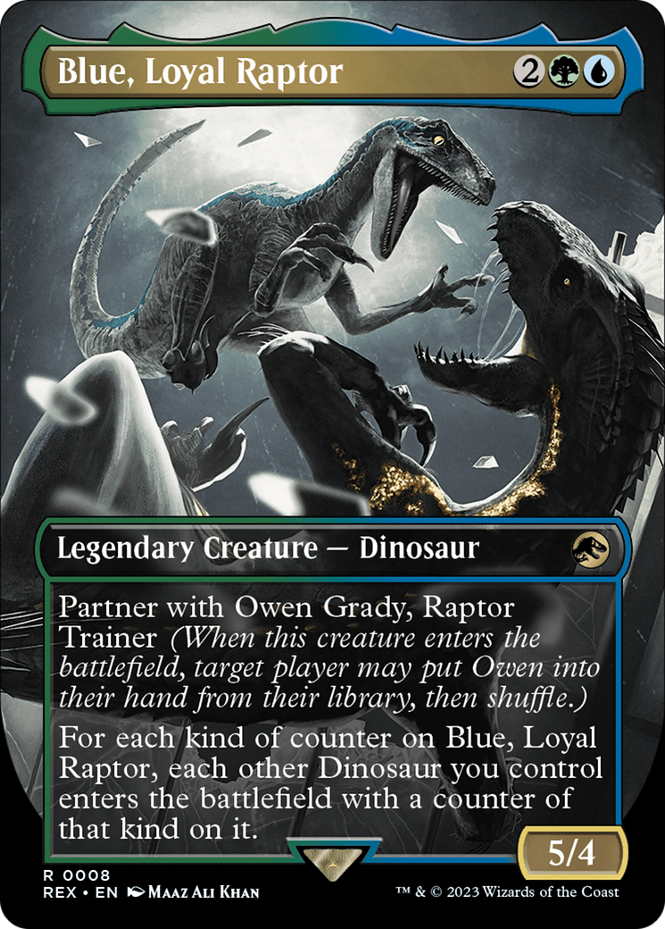 Blue, Loyal Raptor (Borderless) [Jurassic World Collection] | Cracking-Singles