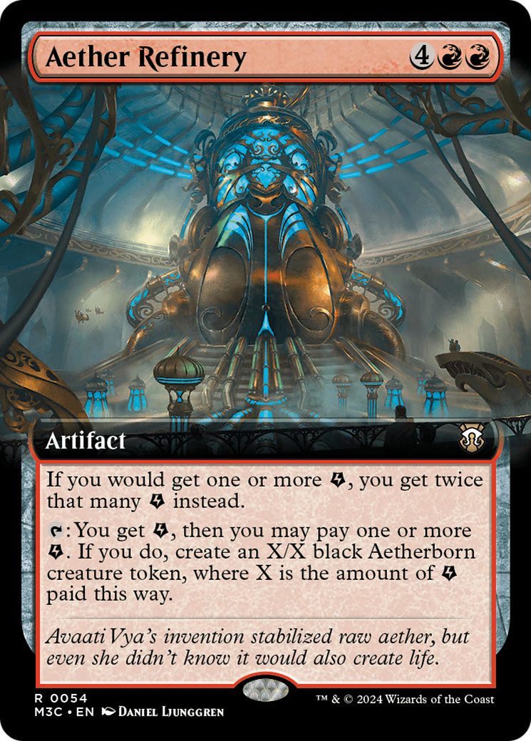 Aether Refinery (Extended Art) (Ripple Foil) [Modern Horizons 3 Commander] | Cracking-Singles