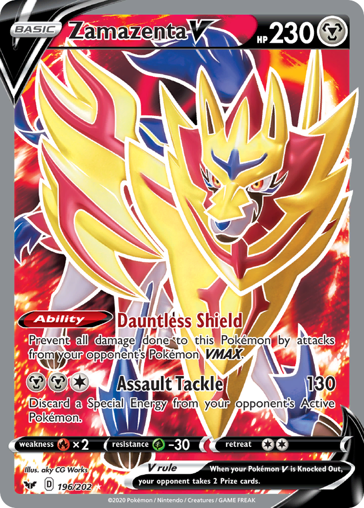 Zamazenta V (196/202) [Sword & Shield: Base Set] | Cracking-Singles