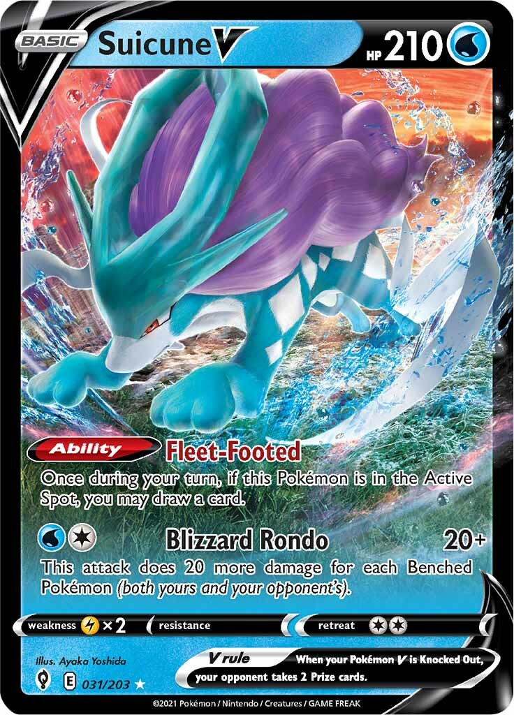 Suicune V (031/203) [Sword & Shield: Evolving Skies] | Cracking-Singles