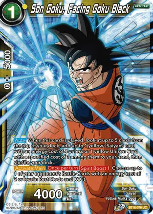 Son Goku, Facing Goku Black (BT16-076) [Realm of the Gods] | Cracking-Singles