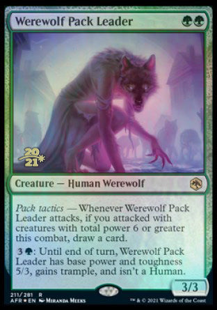 Werewolf Pack Leader [Dungeons & Dragons: Adventures in the Forgotten Realms Prerelease Promos] | Cracking-Singles