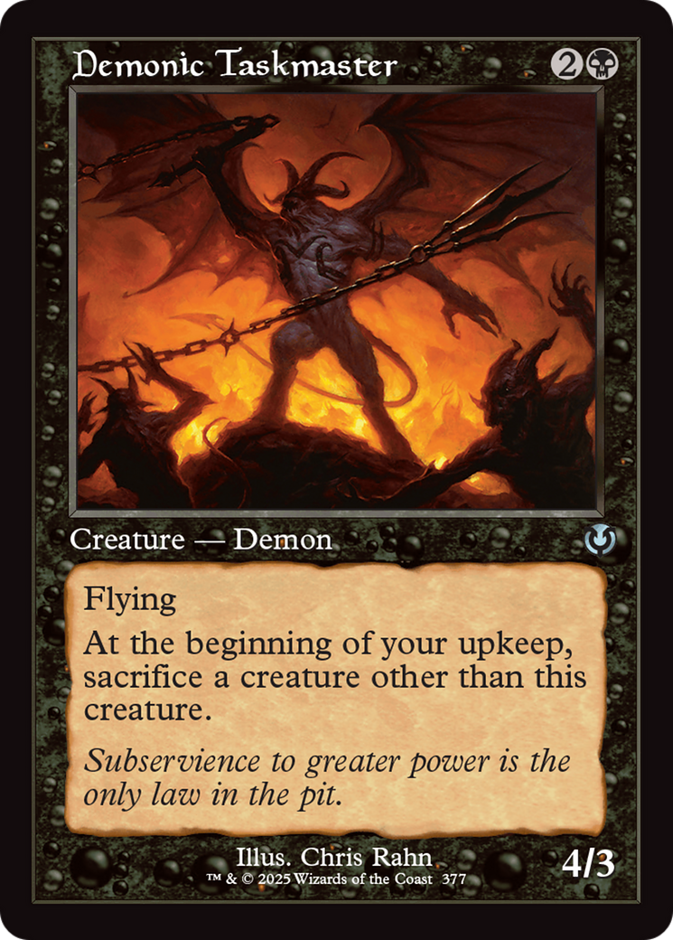 Demonic Taskmaster (Retro Frame) [Innistrad Remastered] | Cracking-Singles