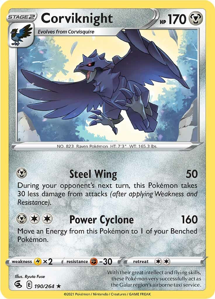 Corviknight (190/264) [Sword & Shield: Fusion Strike] | Cracking-Singles