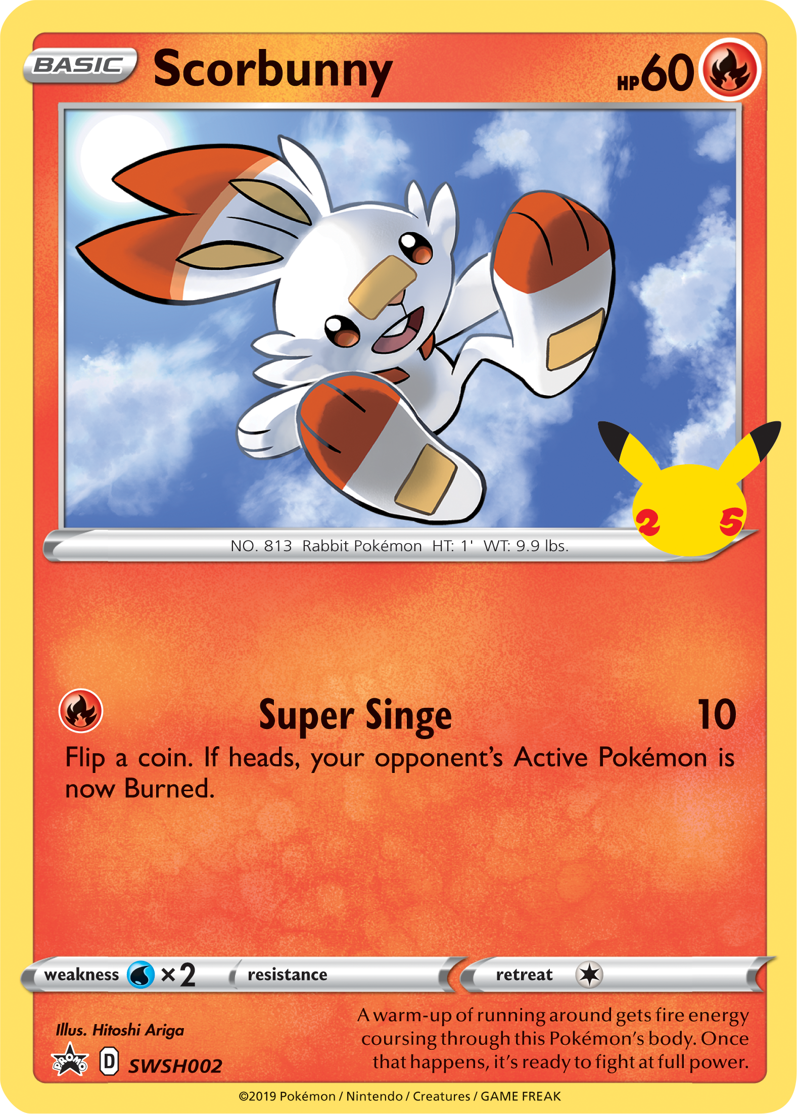 Scorbunny (SWSH002) (Jumbo Card) [First Partner Pack] | Cracking-Singles