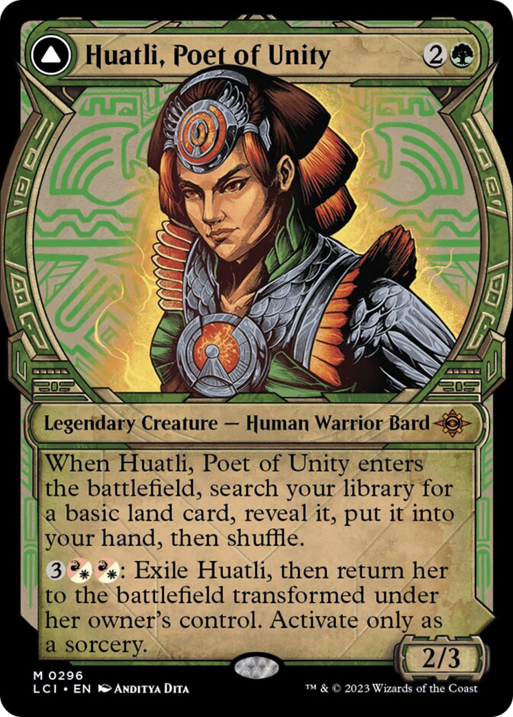 Huatli, Poet of Unity // Roar of the Fifth People (Showcase) [The Lost Caverns of Ixalan] | Cracking-Singles