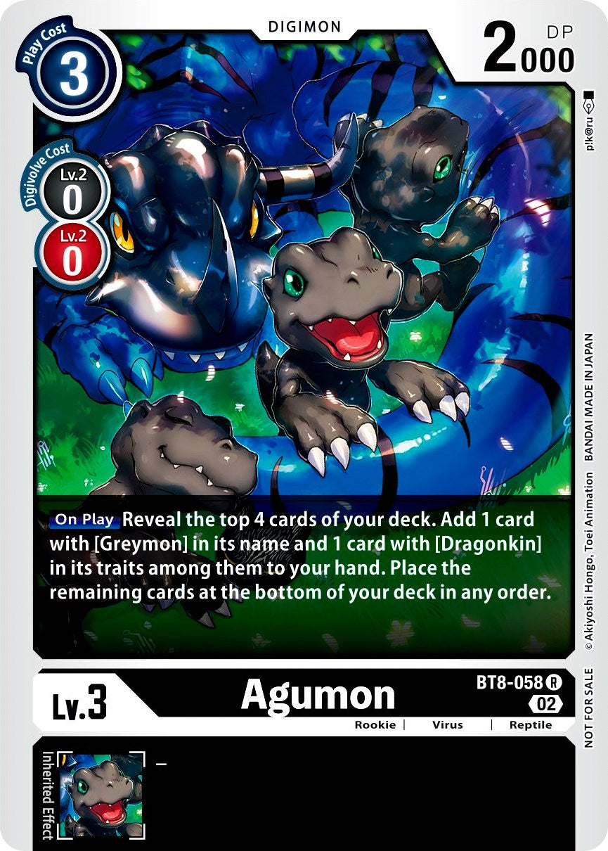 Agumon [BT8-058] (Xros Encounter Pre-Release) [New Awakening Promos] | Cracking-Singles