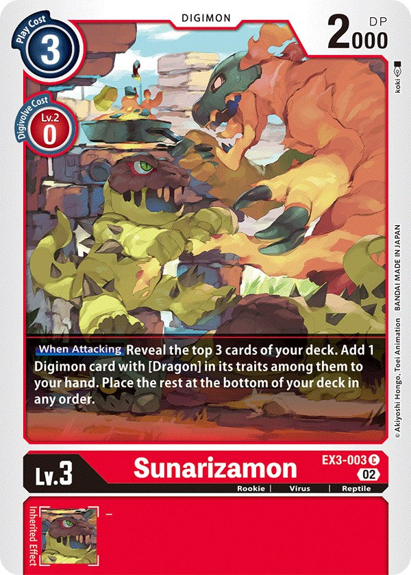 Sunarizamon [EX3-003] [Draconic Roar] | Cracking-Singles